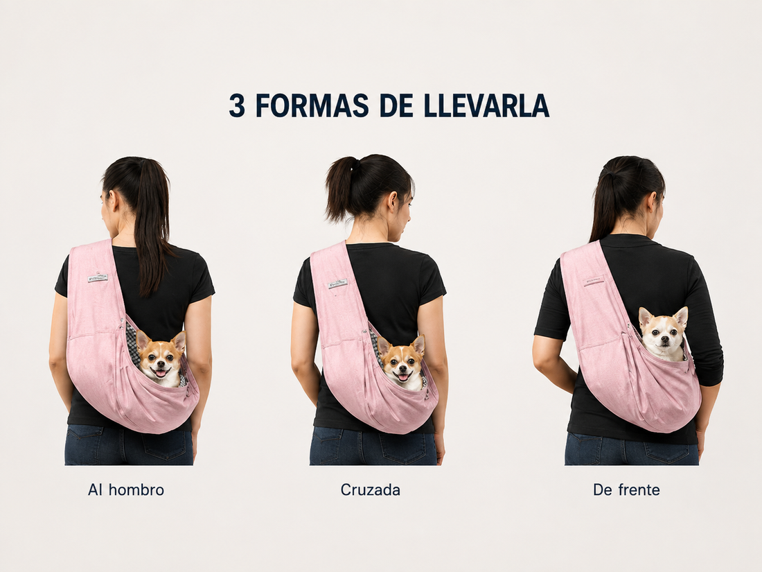 Cómo llevar el bolso bandolera Cerquita con tu mascota