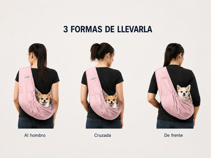 Cómo llevar el bolso bandolera Cerquita con tu mascota