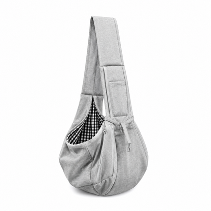 Bolso transportín bandolera Cerquita gris